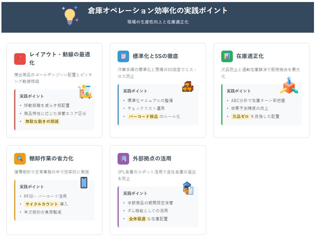 倉庫オペレーション効率化の実践ポイント