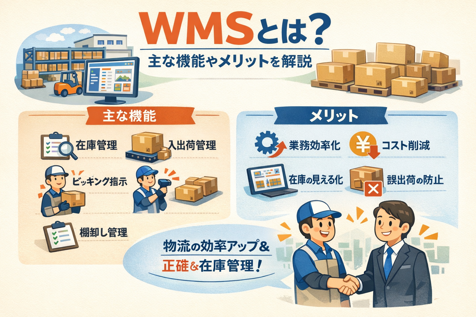 WMSとは？主な機能やメリットを解説
