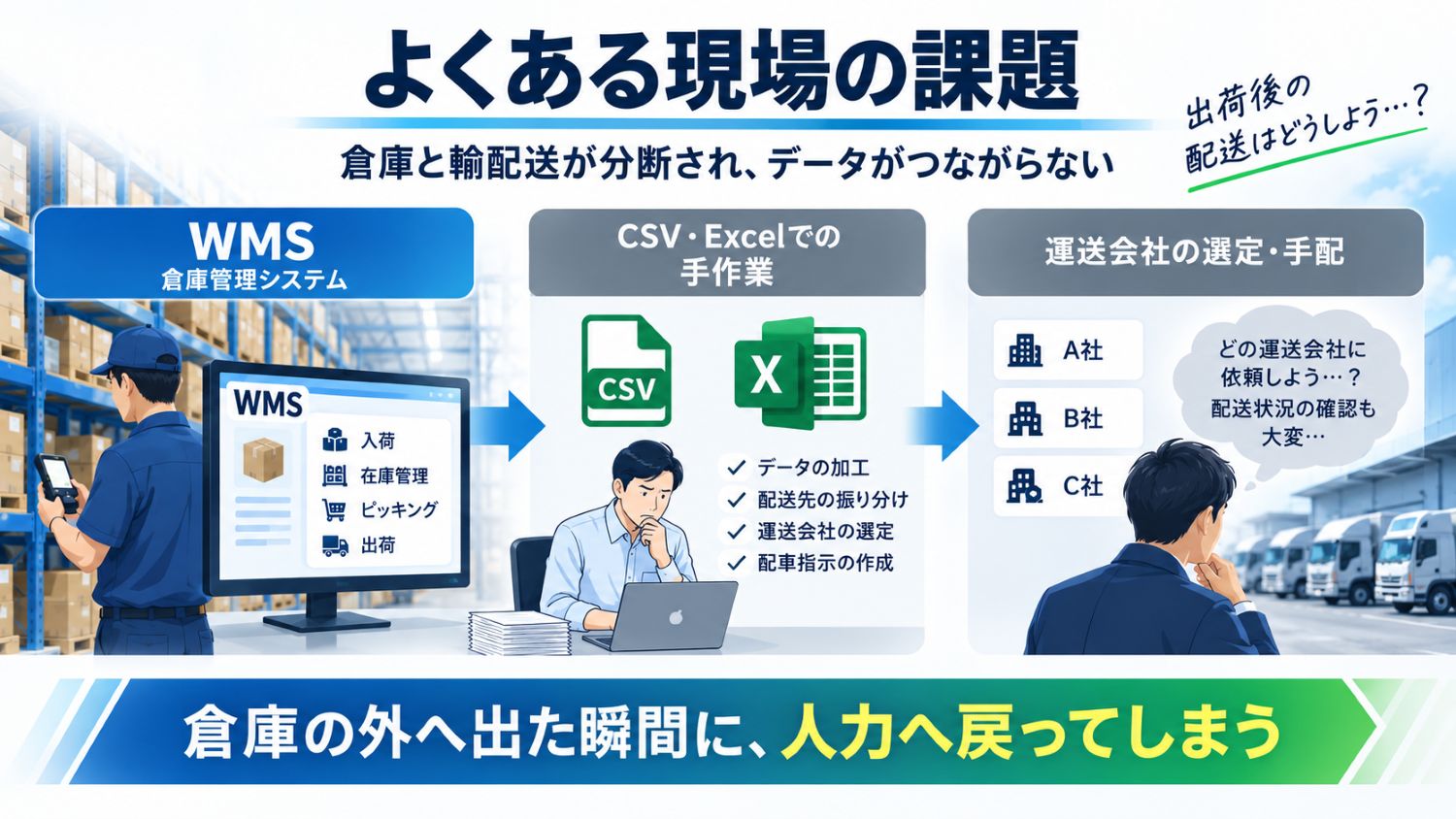 WMS×LFAで物流はどう変わる？倉庫と輸配送をつなぐ一気通貫の物流管理